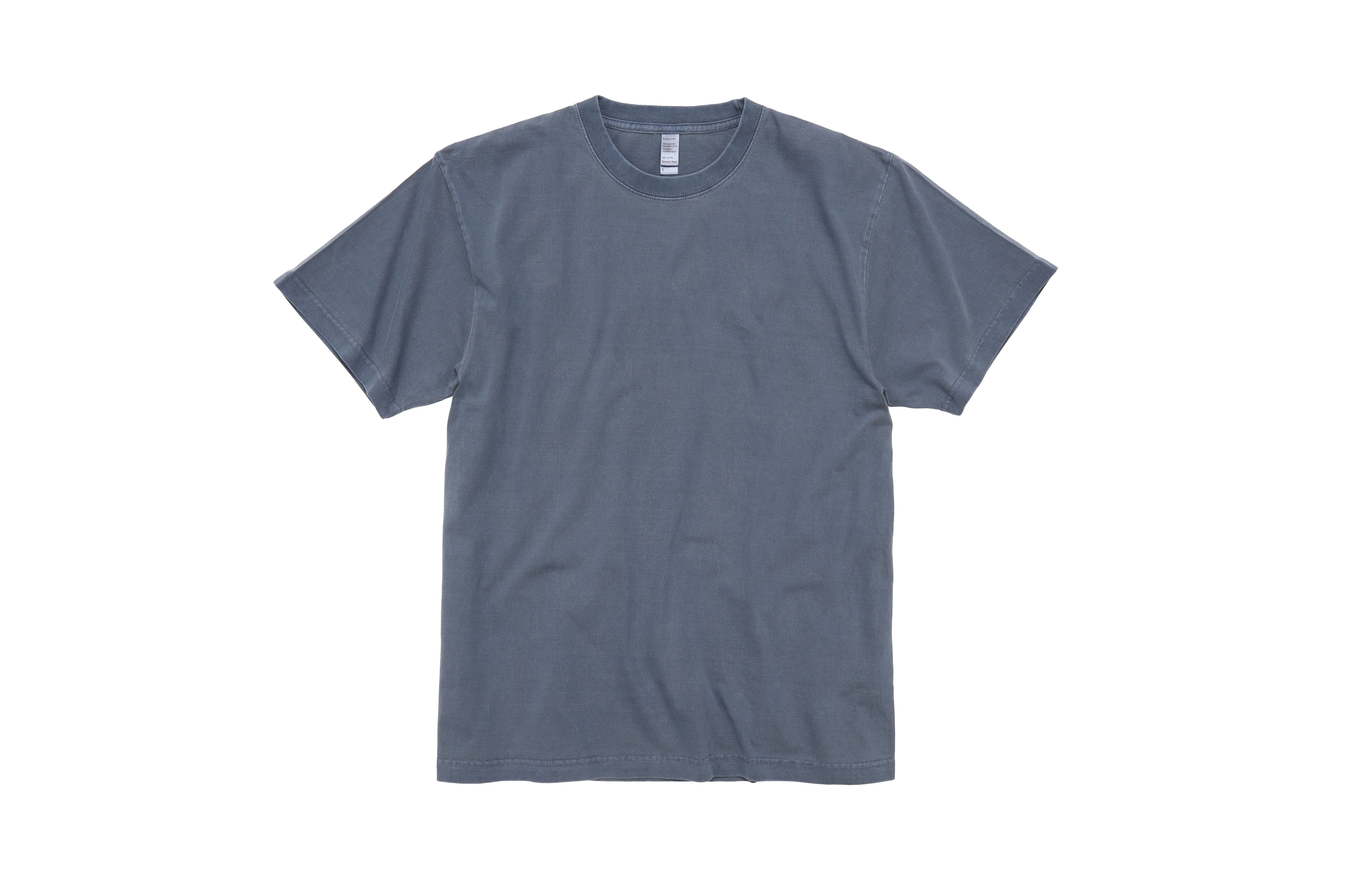 DF1101D ガーメントダイTシャツ ヴィンテージネイビー（平置き）